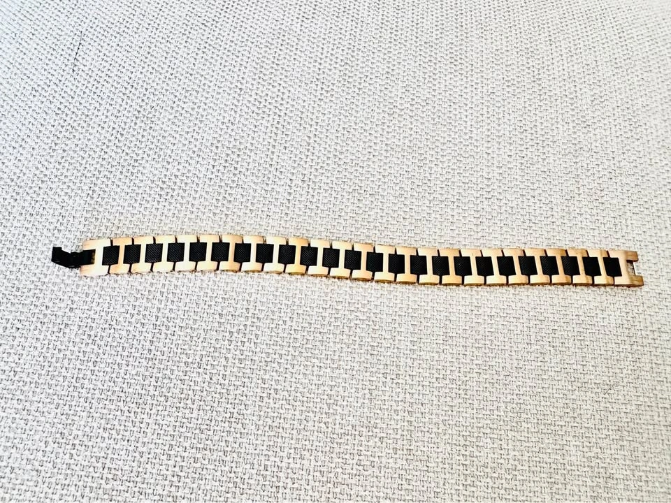 Premium Rose Gold & Black Bracelet – 18K Gold Plated - photo 3