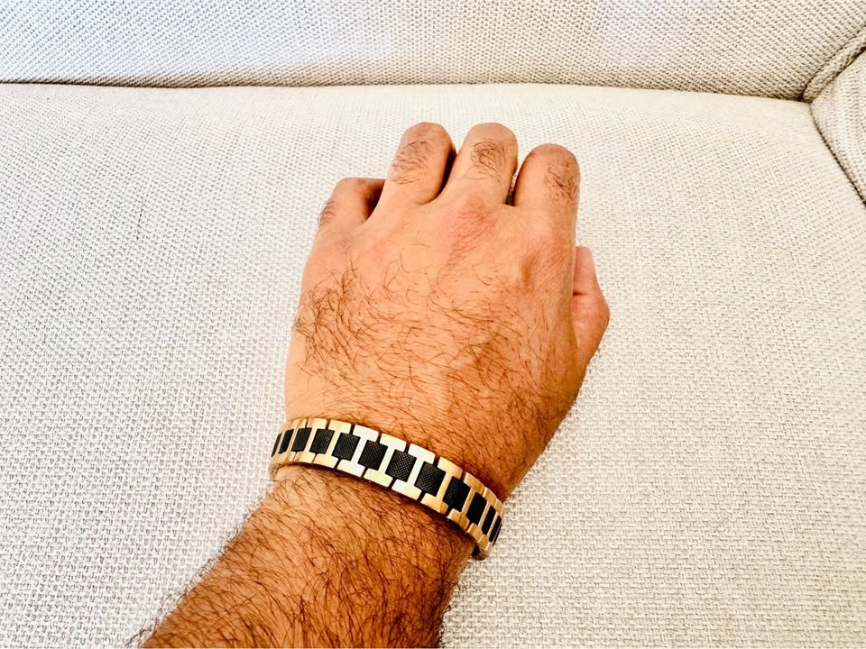 Premium Rose Gold & Black Bracelet – 18K Gold Plated - photo 5