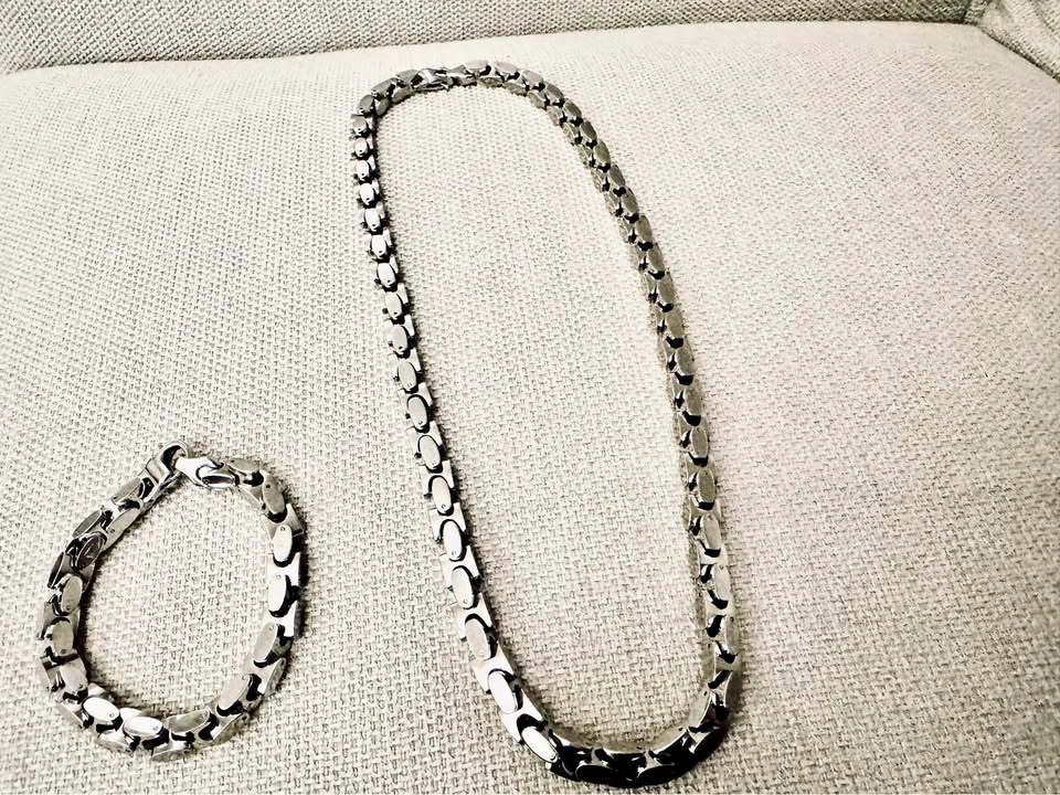 Solid 316L Stainless Steel Bracelet | Heavy Polished Link