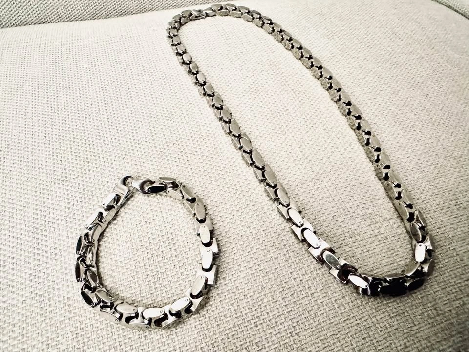 Solid 316L Stainless Steel Bracelet | Heavy Polished Link - photo 4