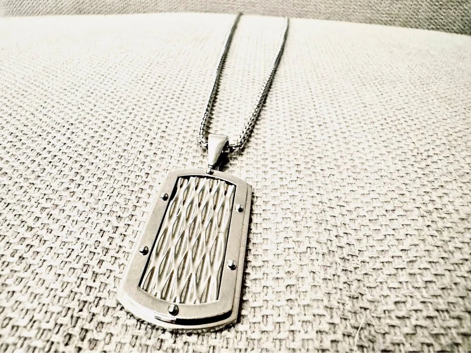 316L Stainless Steel Dog Tag Pendant | Waterproof & non-Tarnish