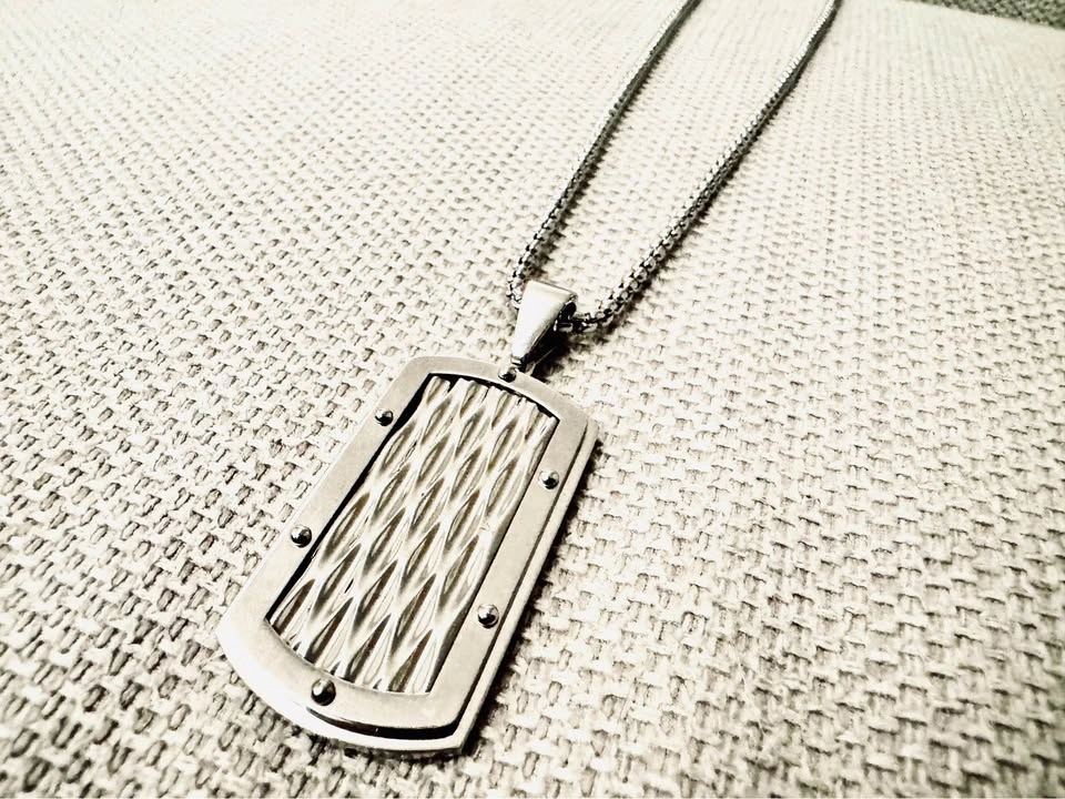 316L Stainless Steel Dog Tag Pendant | Waterproof & non-Tarnish - photo 2