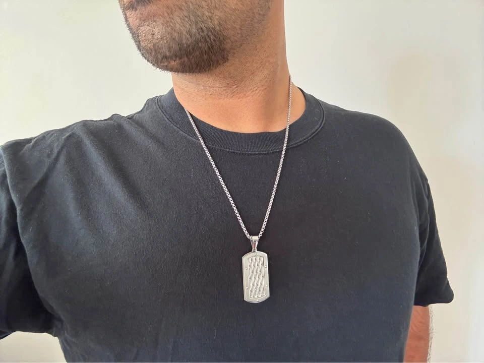 316L Stainless Steel Dog Tag Pendant | Waterproof & non-Tarnish - photo 4