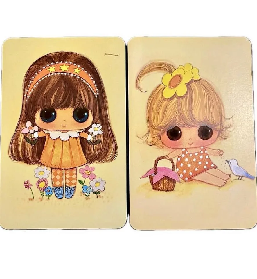 Greeting Cards or Wall Art of Girls/Dolls With Big Doe Eyes thumbnail
