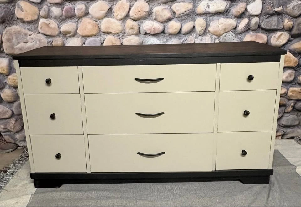 Solid wood upcycled dresser