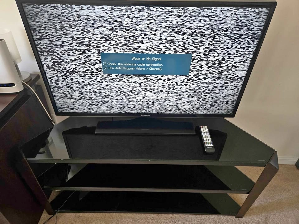 Samsung TV with stand