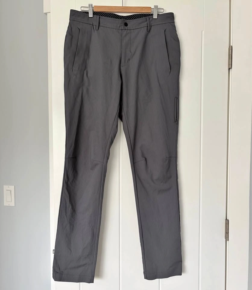 Lululemon Commute Pants Dark Slate / Slate Grey Striped Men’s Si
