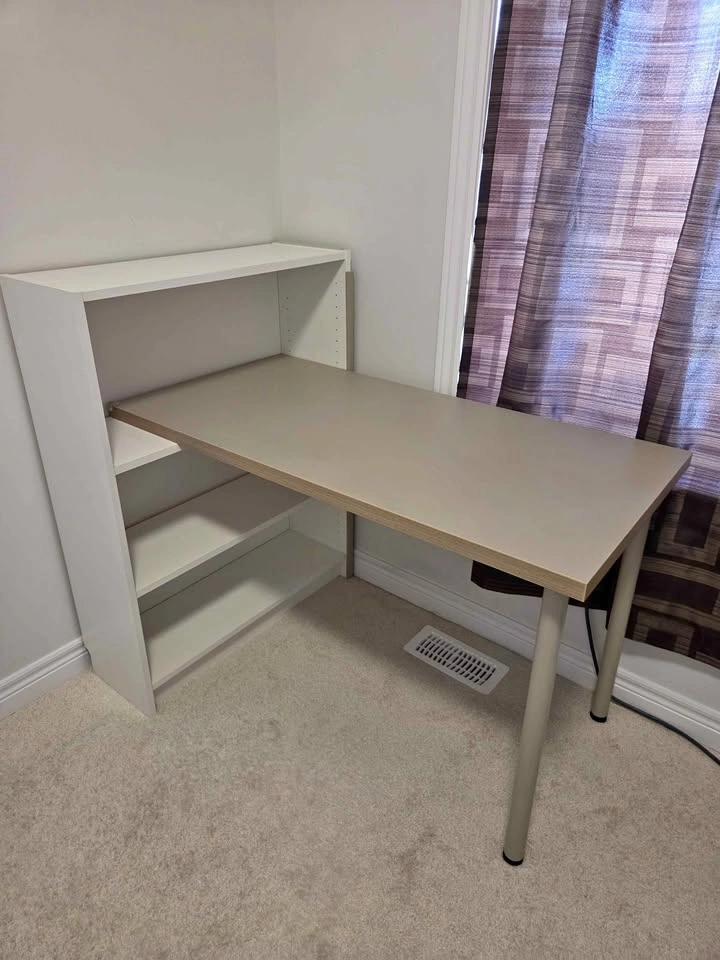 Ikea Billy Bookcase and Linnmon Desk Combination