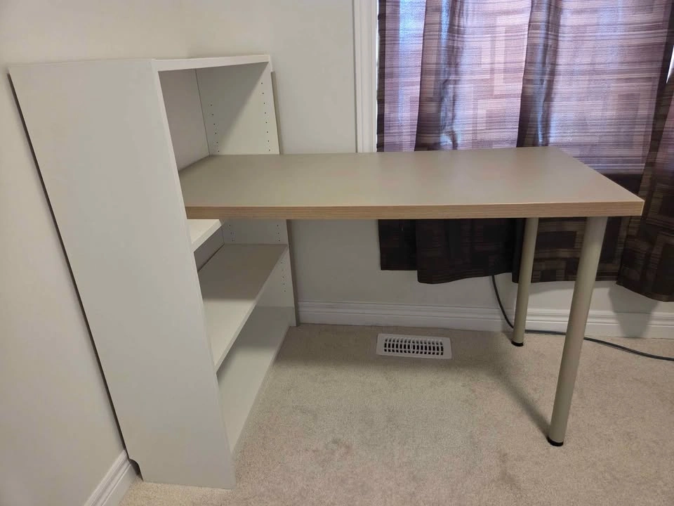 Ikea Billy Bookcase and Linnmon Desk Combination - photo 2