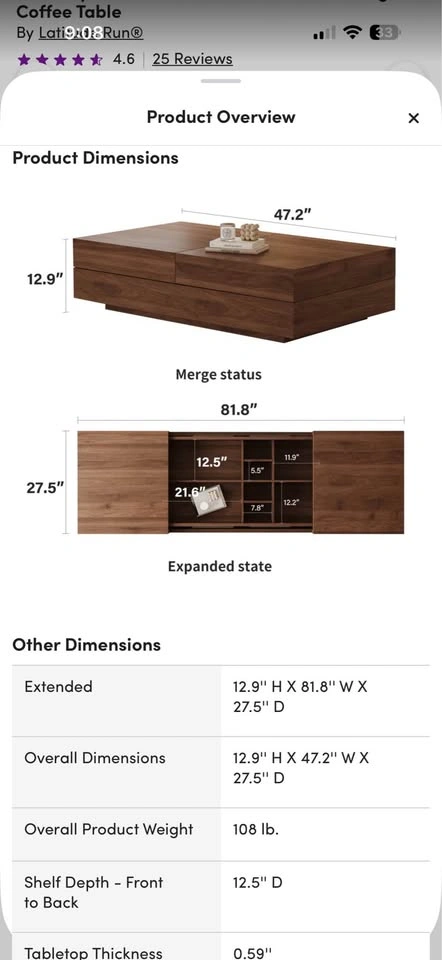 Coffee table - photo 5