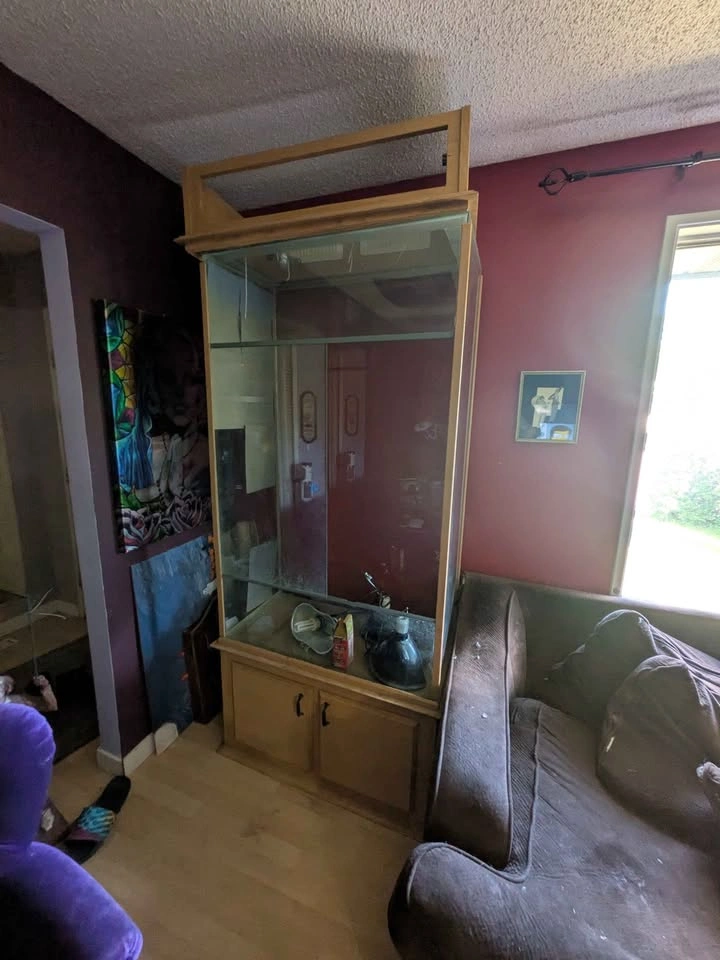 Custom Large Terrarium with storage 7ft 1/4 in (must pick up) - photo 2
