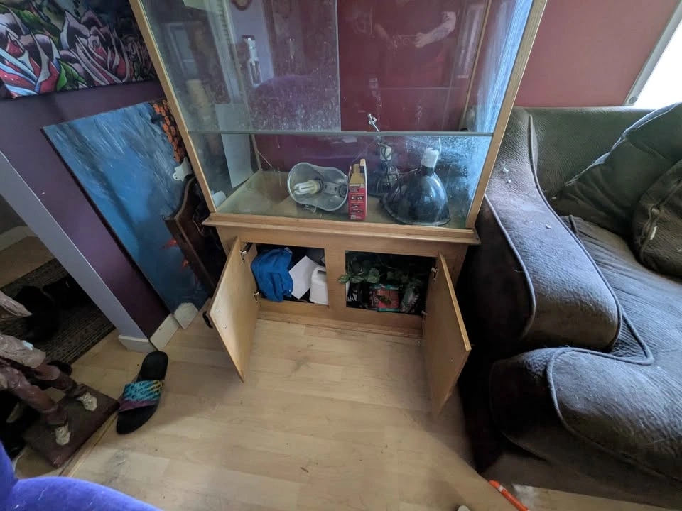 Custom Large Terrarium with storage 7ft 1/4 in (must pick up) - photo 3
