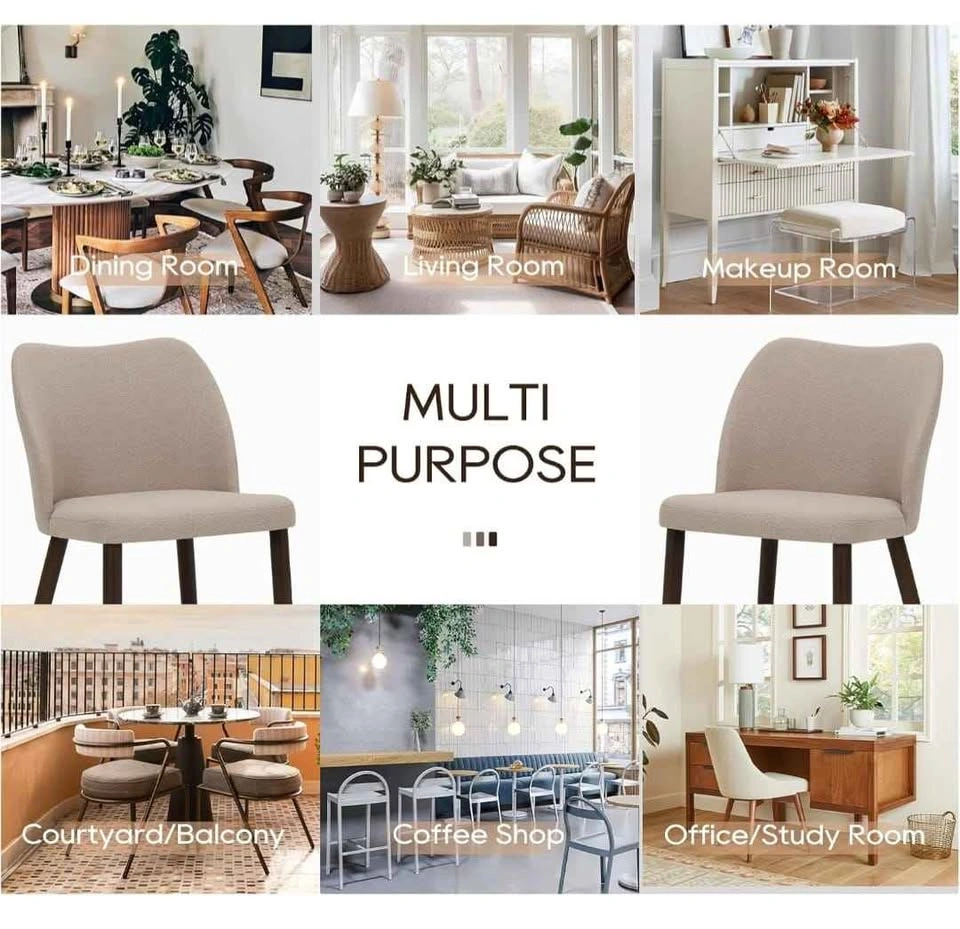 Brand New COLAMY Upholstered Dining Chairs (Set of 2) – Camel Fa - photo 4