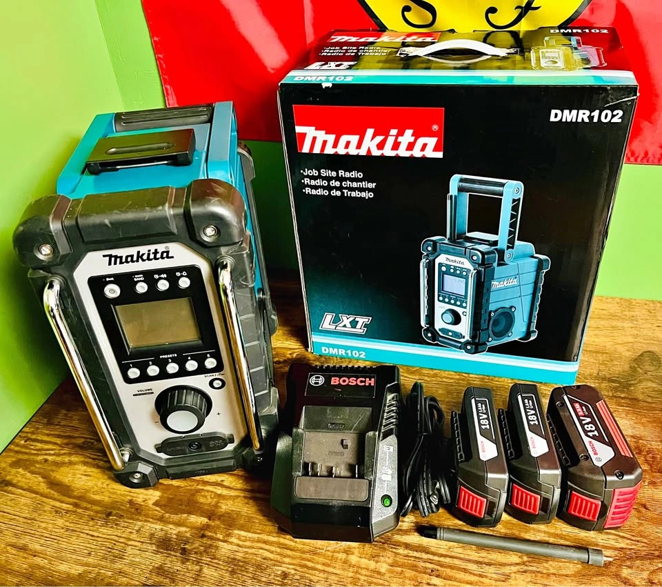 Makita Job Site Radio (DMR102) and Bosch Battery/Charger