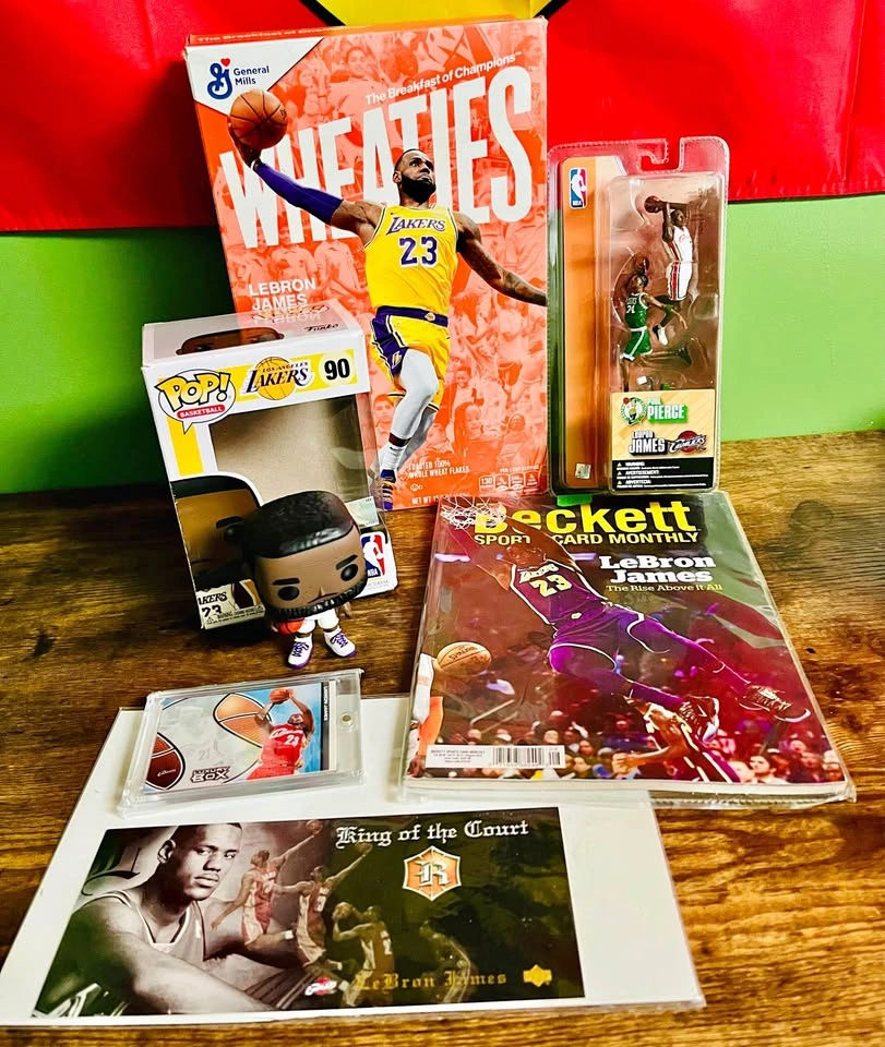 NBA - LeBron James NEW Action Figure / Funko Pop and Wheaties Bo