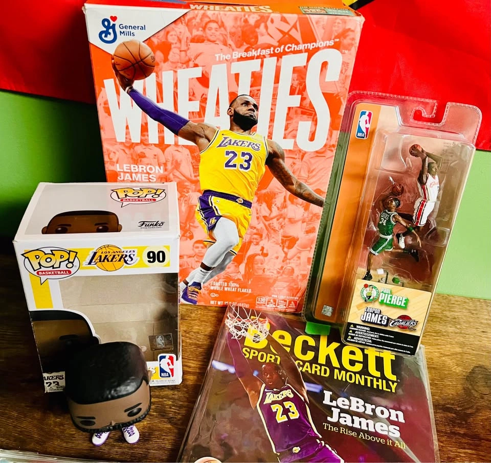 NBA - LeBron James NEW Action Figure / Funko Pop and Wheaties Bo - photo 3