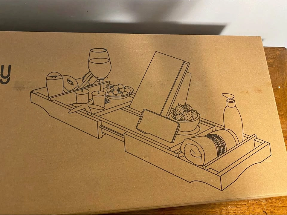 BNIB Bamboo Bath Caddy