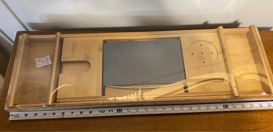 BNIB Bamboo Bath Caddy - photo 4