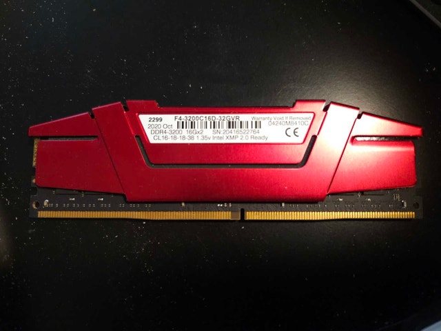 G.Skill Ripjaws V 32GB DDR4 Memory Kit (2x16gb matched pair)