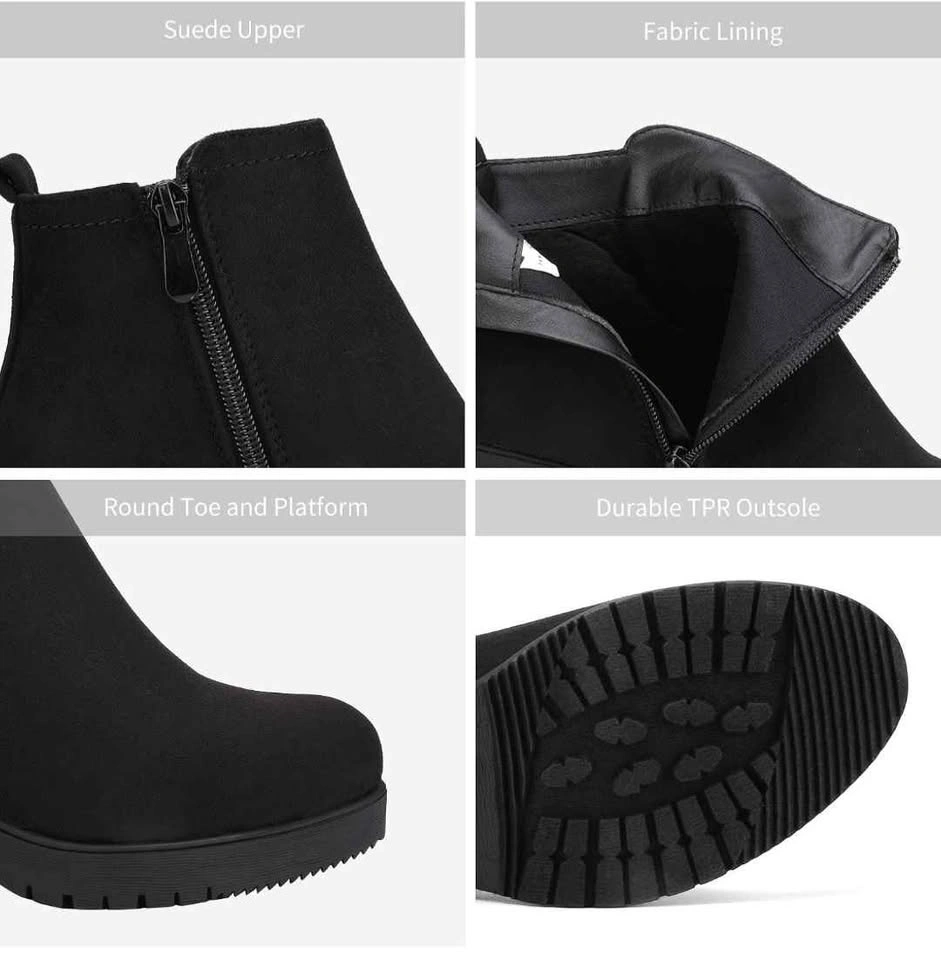 Dream Pairs Women's Chunky Heel Ankle Boots (US Size 10) - photo 3