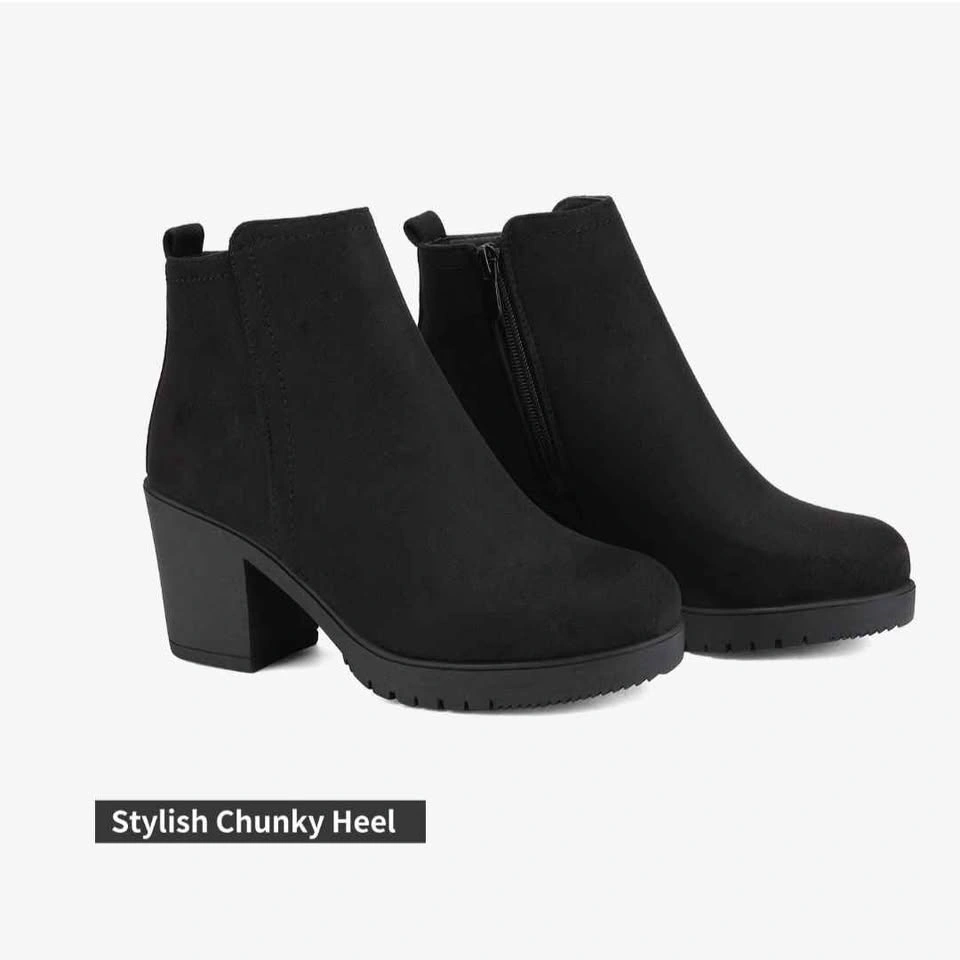 Dream Pairs Women's Chunky Heel Ankle Boots (US Size 10) - photo 4