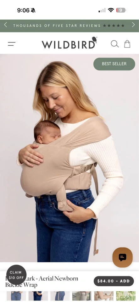 Wildbird Desert Lark Aerial Newborn Buckle Wrap - photo 2