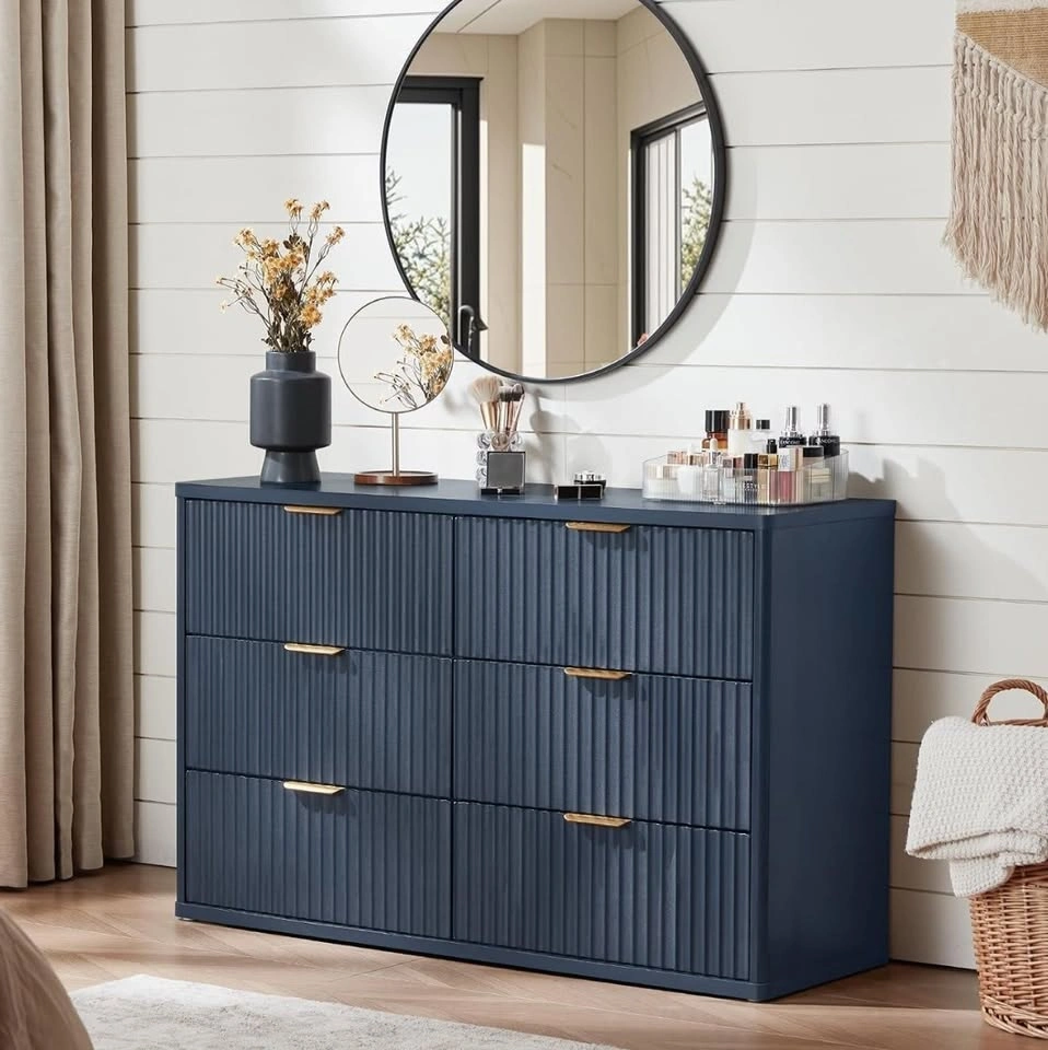 NEW-Fluted 6 Drawers Dresser for Bedroom - photo 3