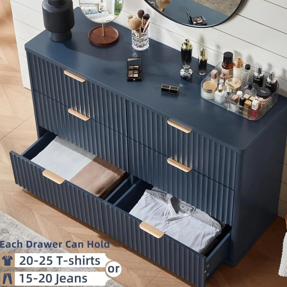 NEW-Fluted 6 Drawers Dresser for Bedroom - photo 4