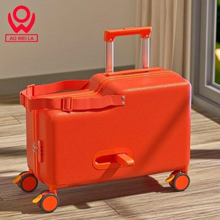 AO WEI LA orange suitcase with wheels