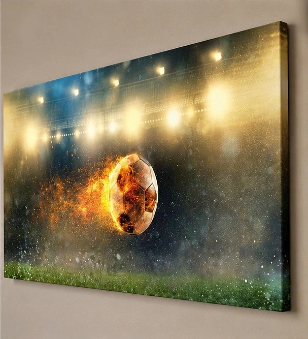 44 x 20 Soccer Ball Canvas Wall Art