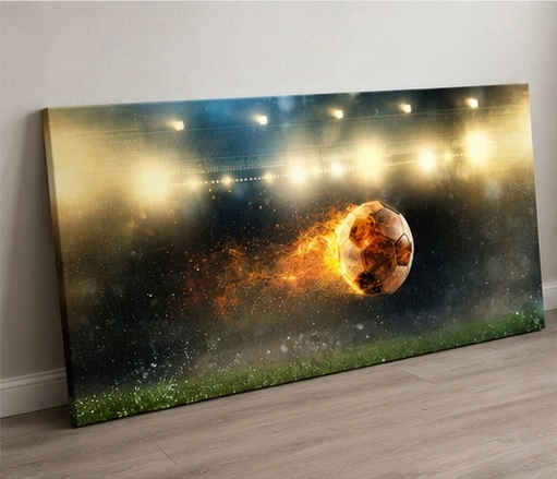 44 x 20 Soccer Ball Canvas Wall Art - photo 2