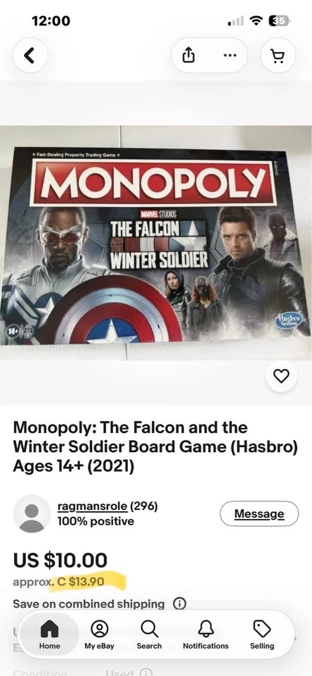 Monopoly The Falcon and the Winter Soldier Edition - photo 3