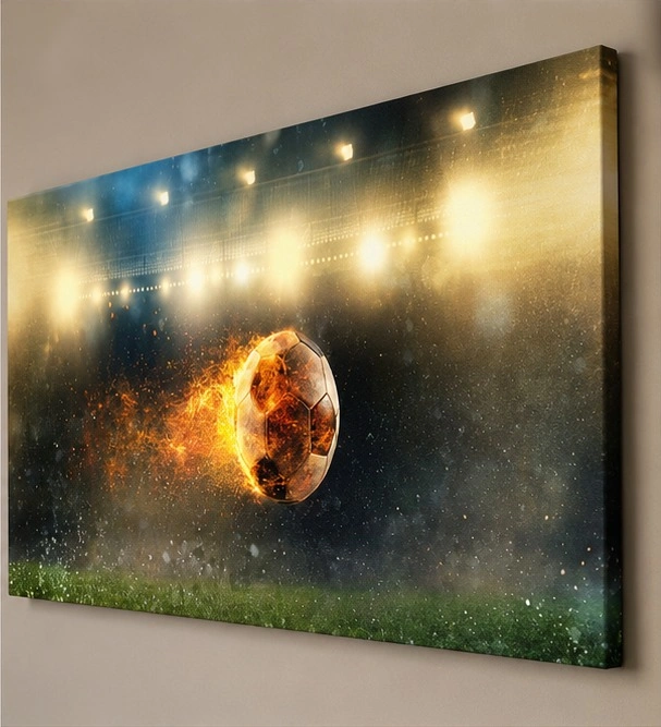 Football Soccer Canvas Print | 44 x 20 Sports Wall Art - photo 2