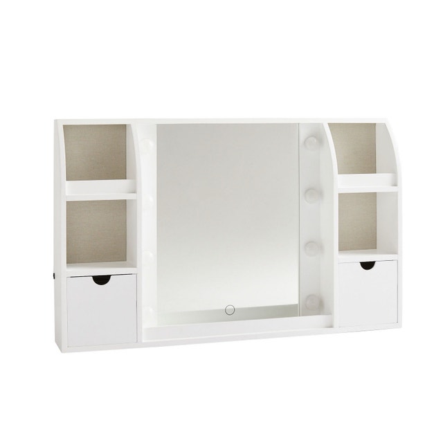 Marquee Beauty Storage Mirror (32"x20")- White - photo 2