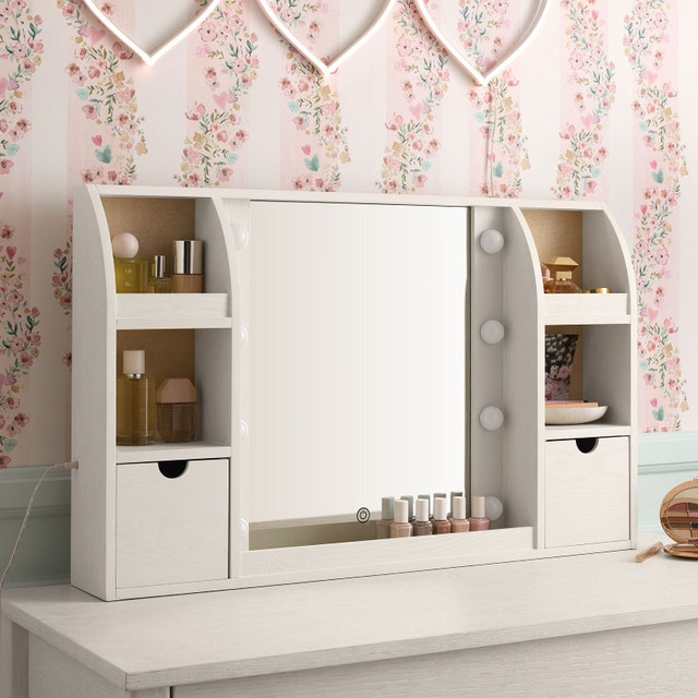 Marquee Beauty Storage Mirror (32"x20")- White - photo 3
