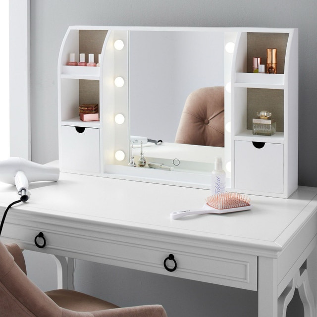 Marquee Beauty Storage Mirror (32"x20")- White - photo 4
