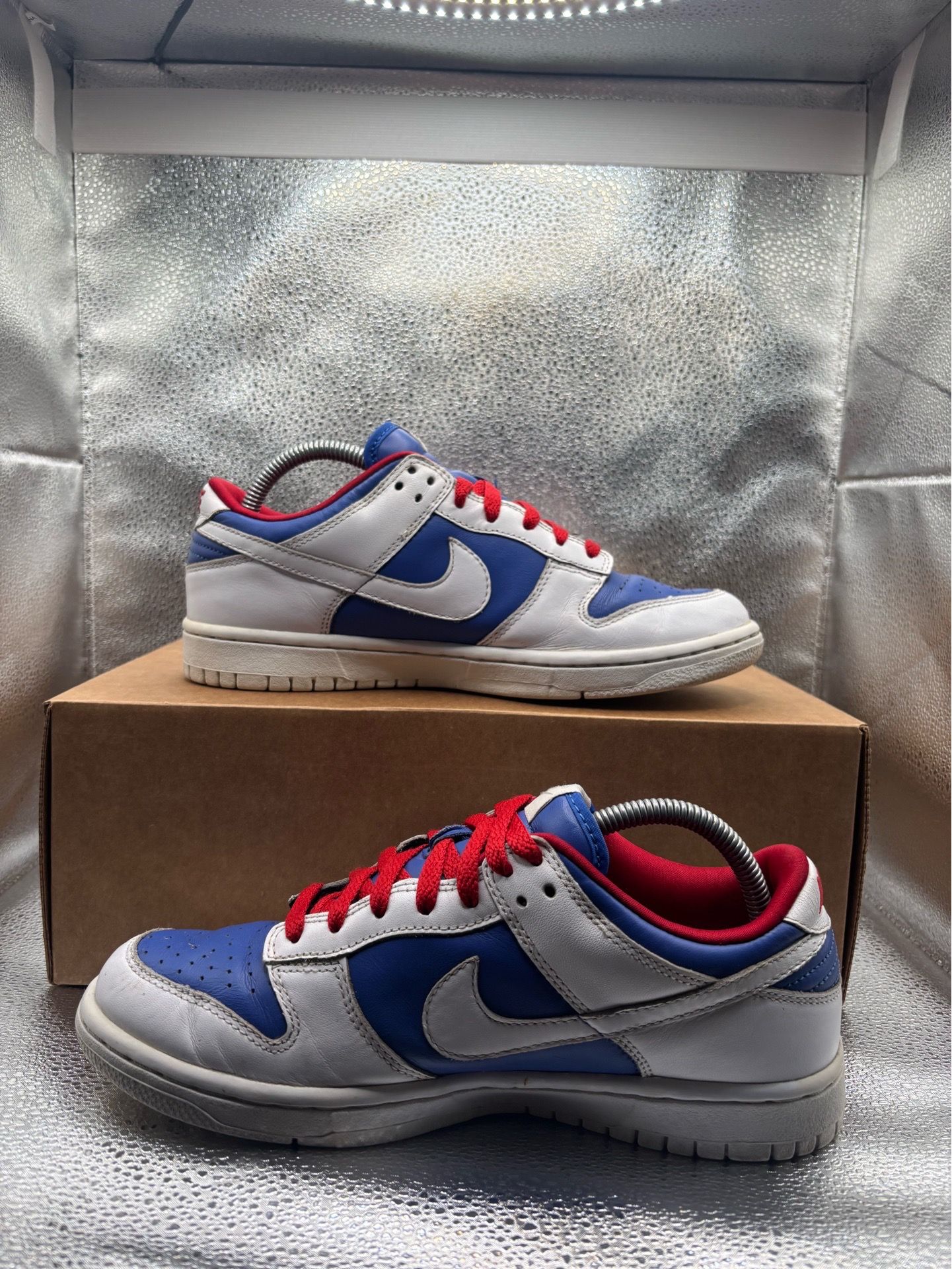 Nike dunk low vintage white red blue - photo 5