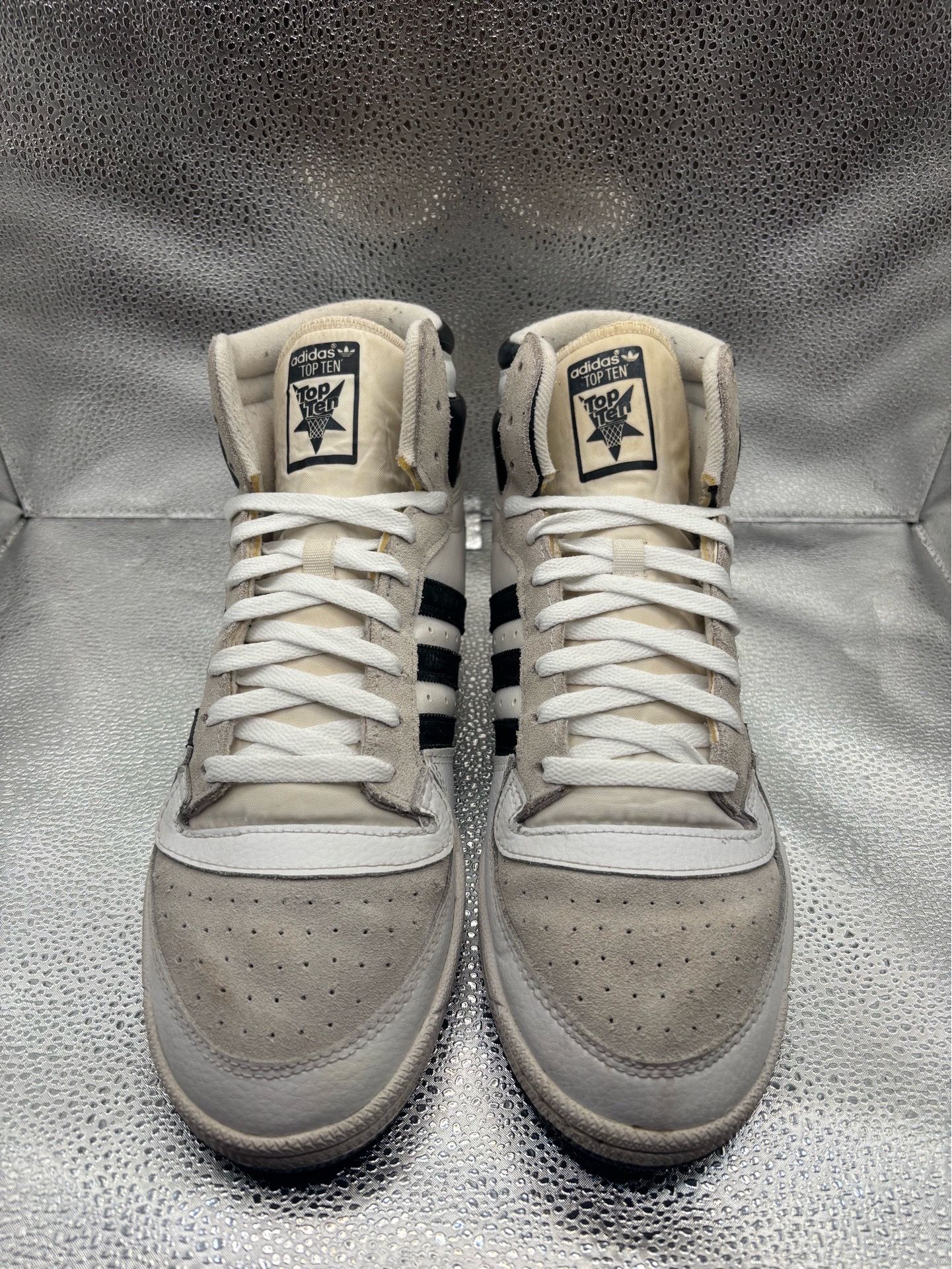Adidas top ten high white black taupe - photo 2
