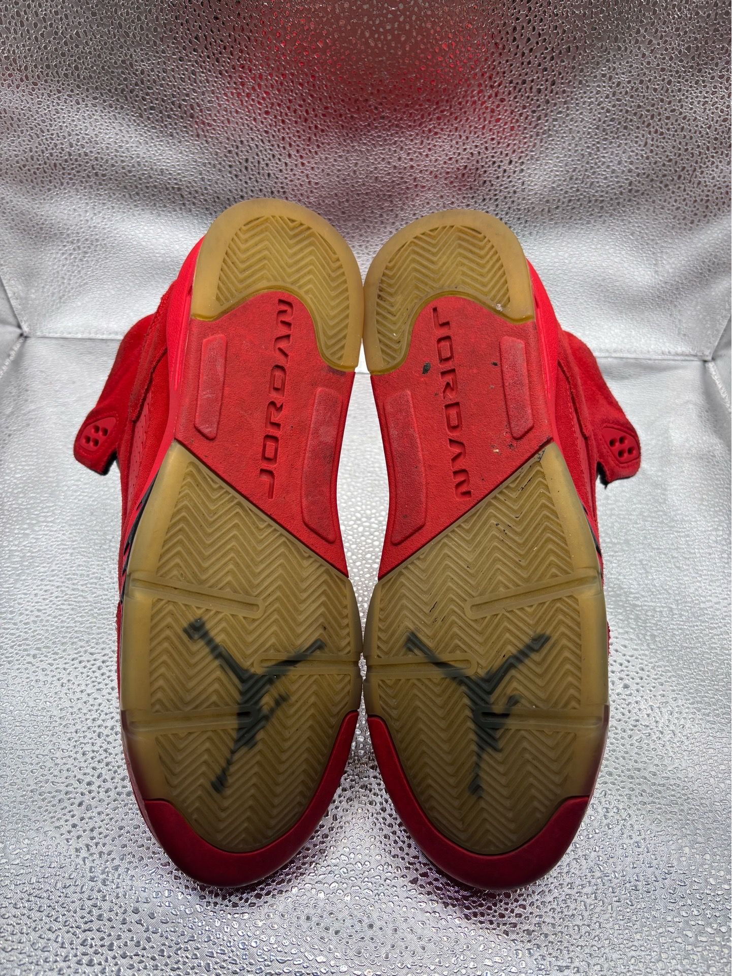 Air Jordan 5 red suede GS - photo 3