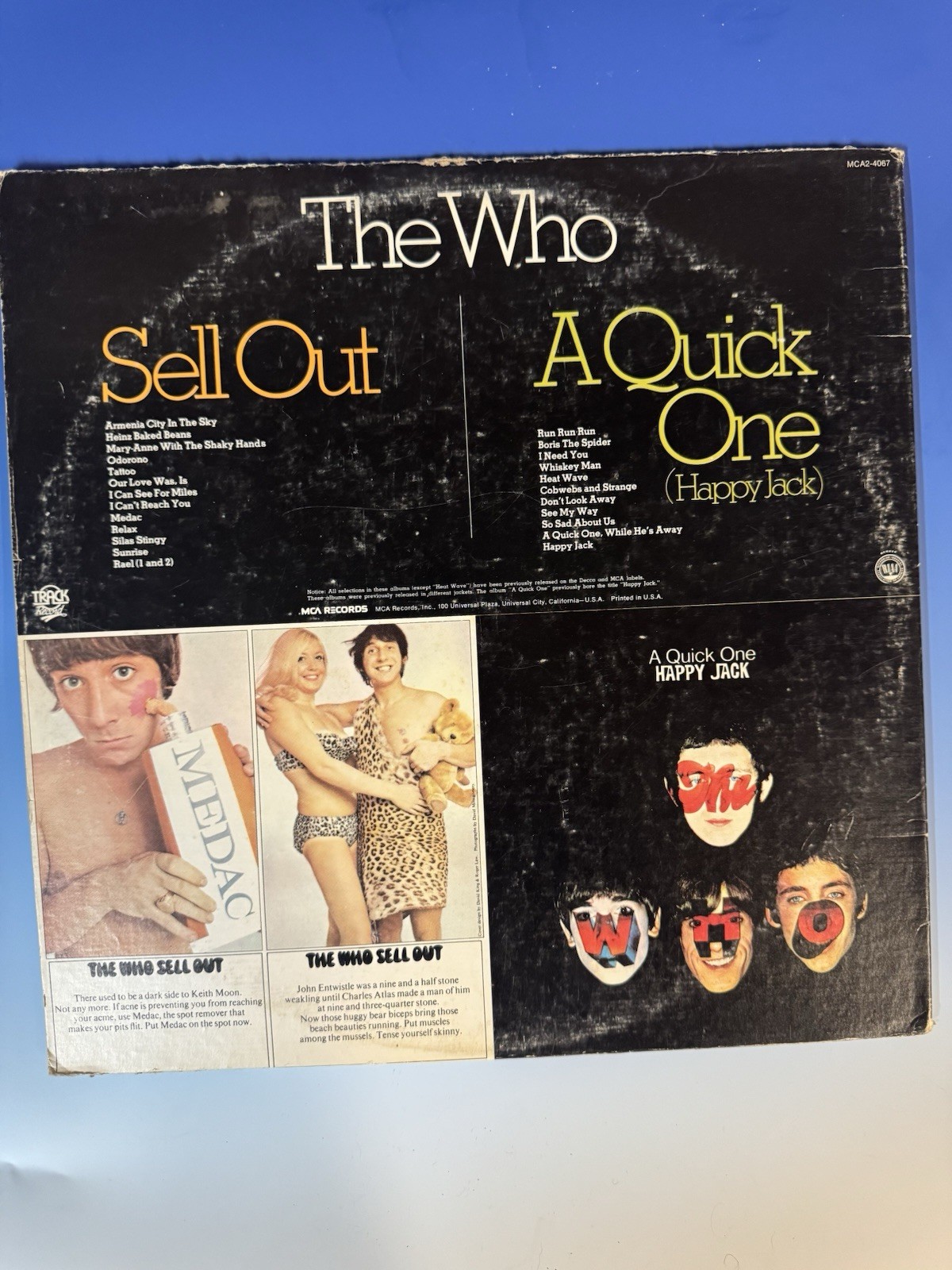 The Who A Quick One / Sell Out Deluxe 2LP Vinyl MCA2-4067 - photo 5