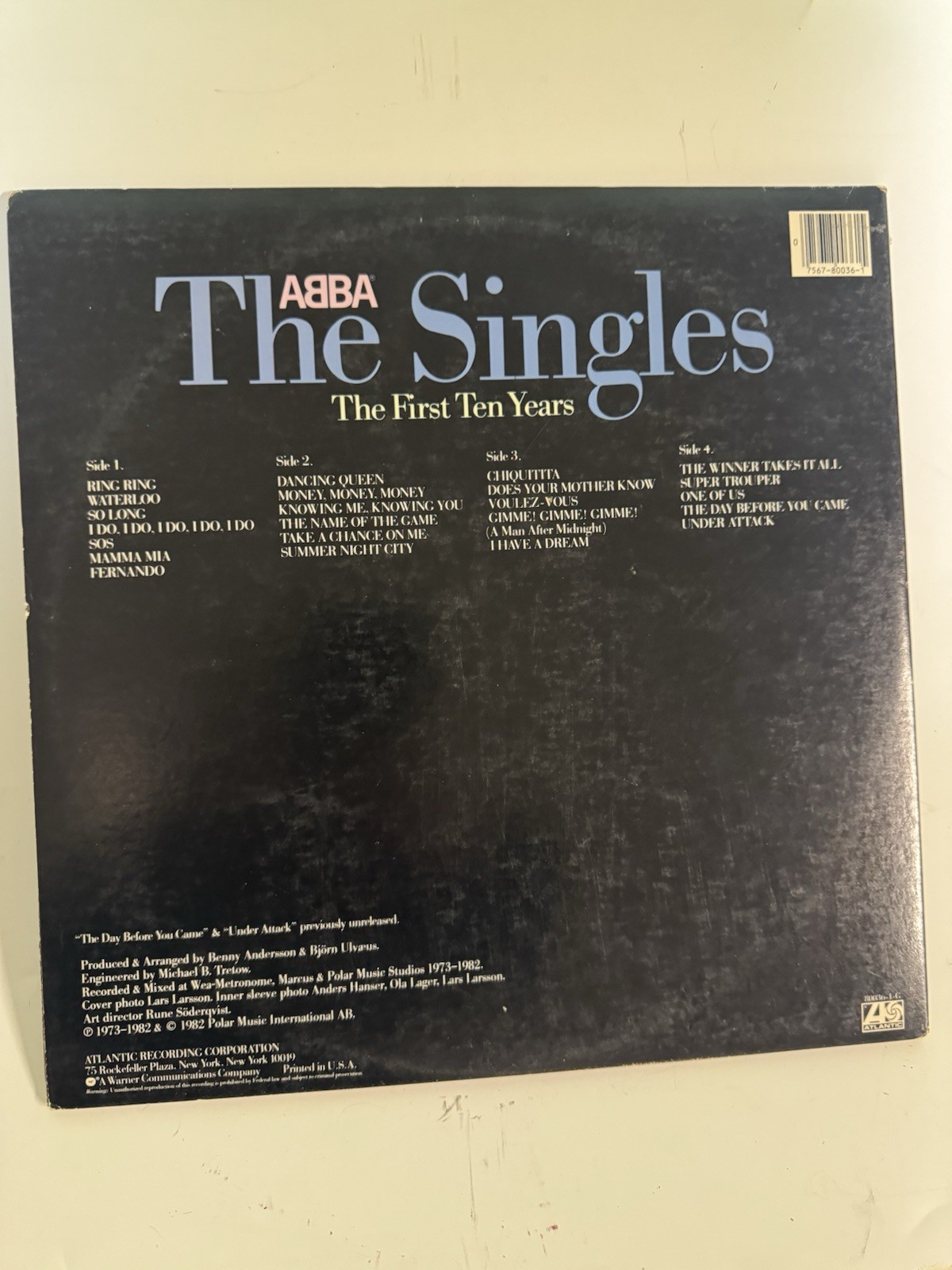 ABBA The Singles: The First Ten Years 2LP Vinyl Record