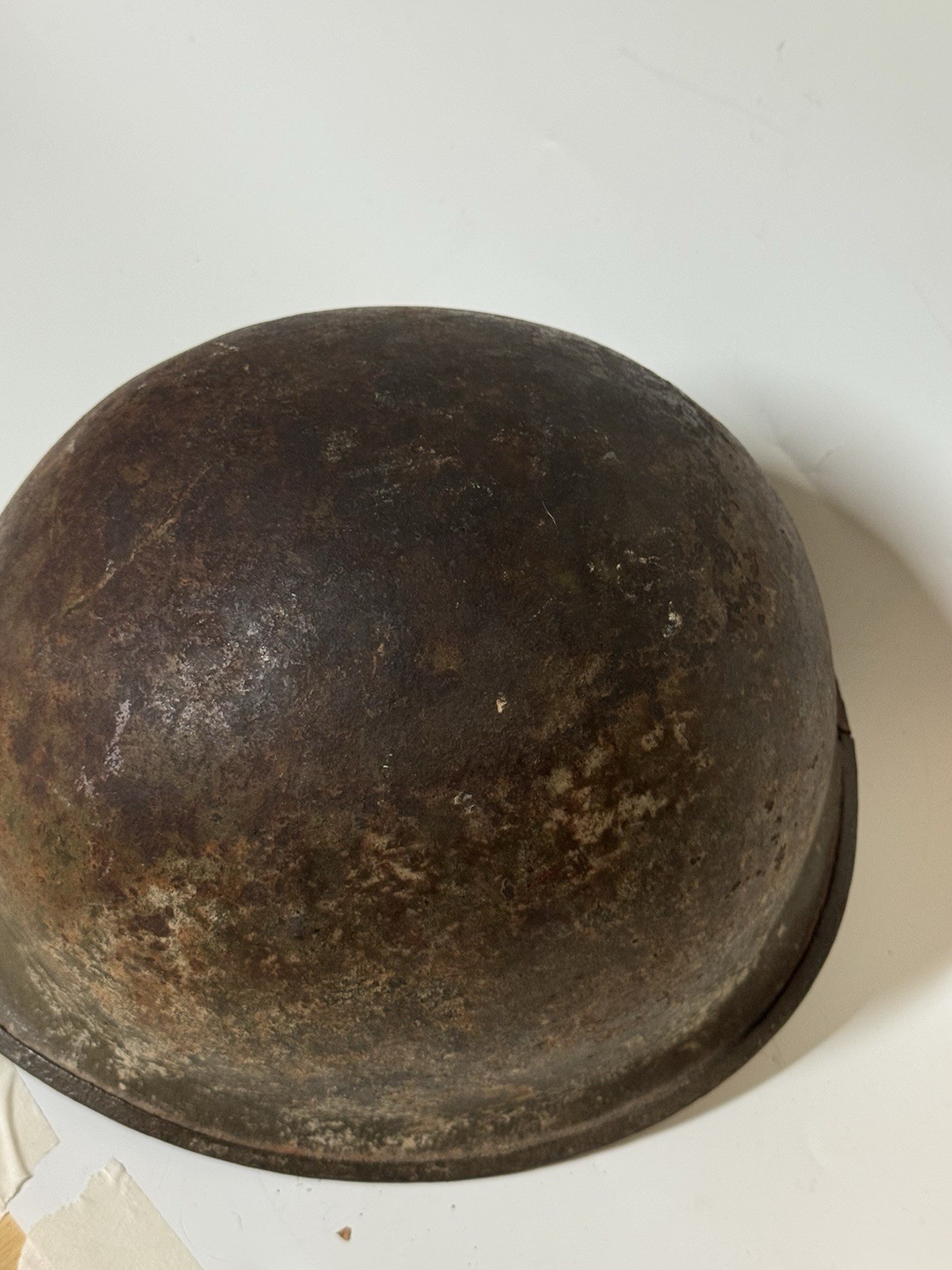 M1 helmet with lining rusty, original webbing, chinstrap - photo 4