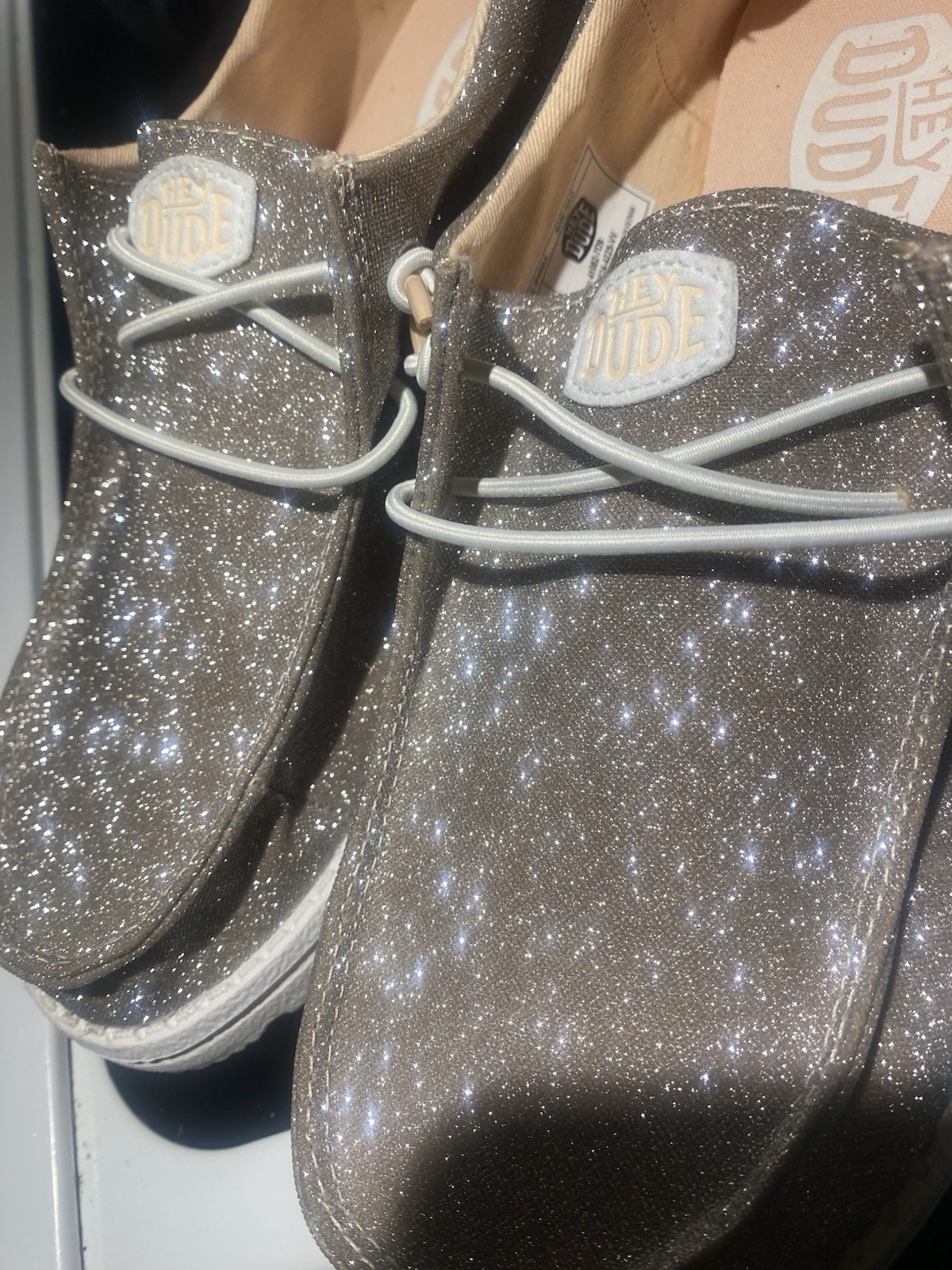 Hey Dude Wendy Sparkle Glitter Shoes Women’s Size 9 Wide - photo 3