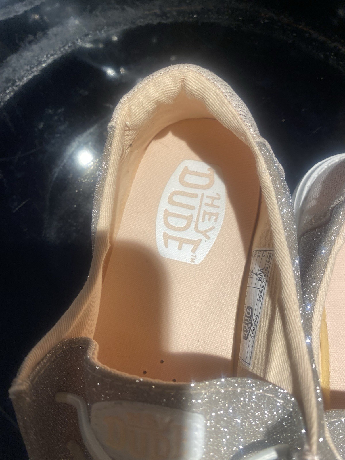 Hey Dude Wendy Sparkle Glitter Shoes Women’s Size 9 Wide - photo 5