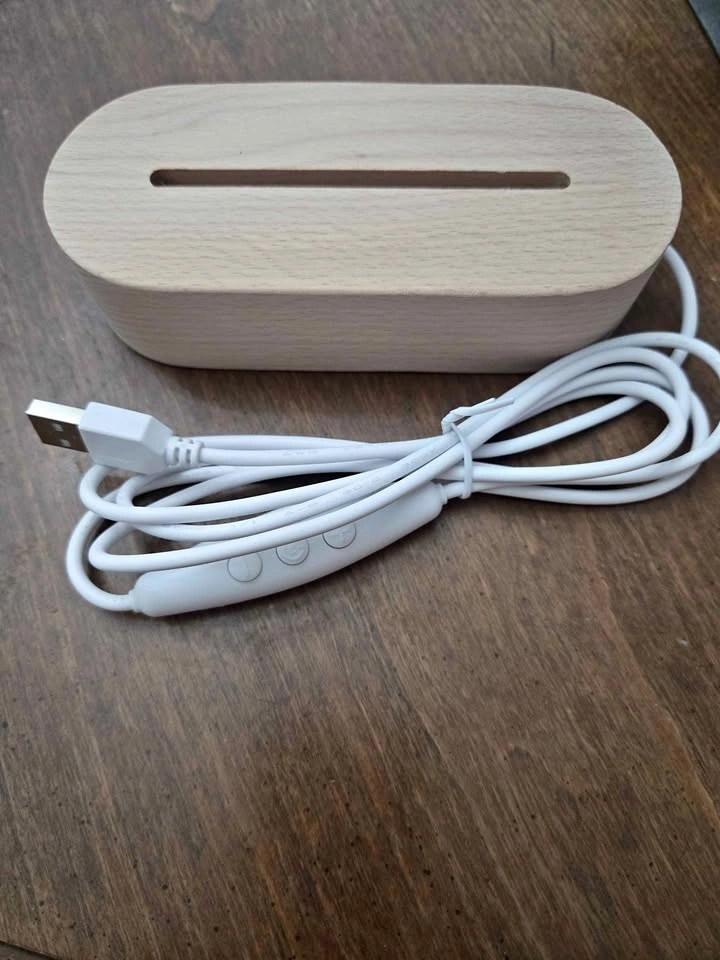 Brand new Wooden LED Light Base USB Powered