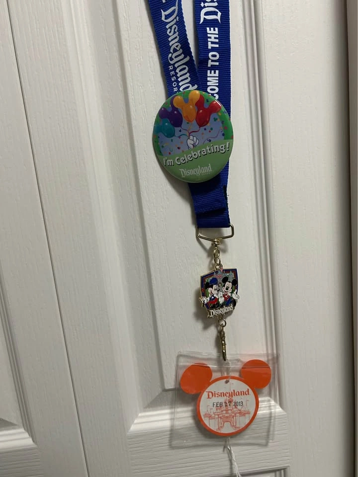 Disneyland Lanyard and Button