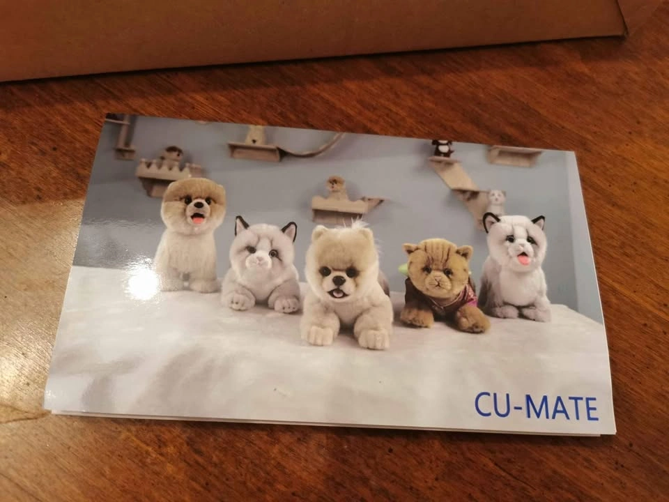 CU-MATE Fluffy Brown and White Stuffed Dog Plush - photo 3