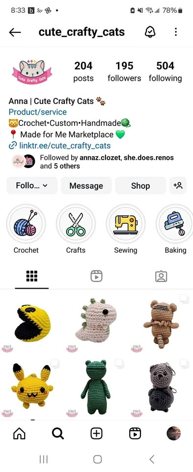 Handmade Crochet Amigurumi Animals & Characters