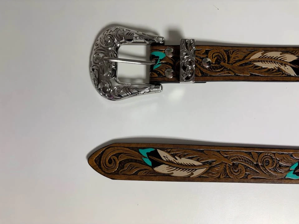 Western Belt w/ Silver Buckle - photo 3