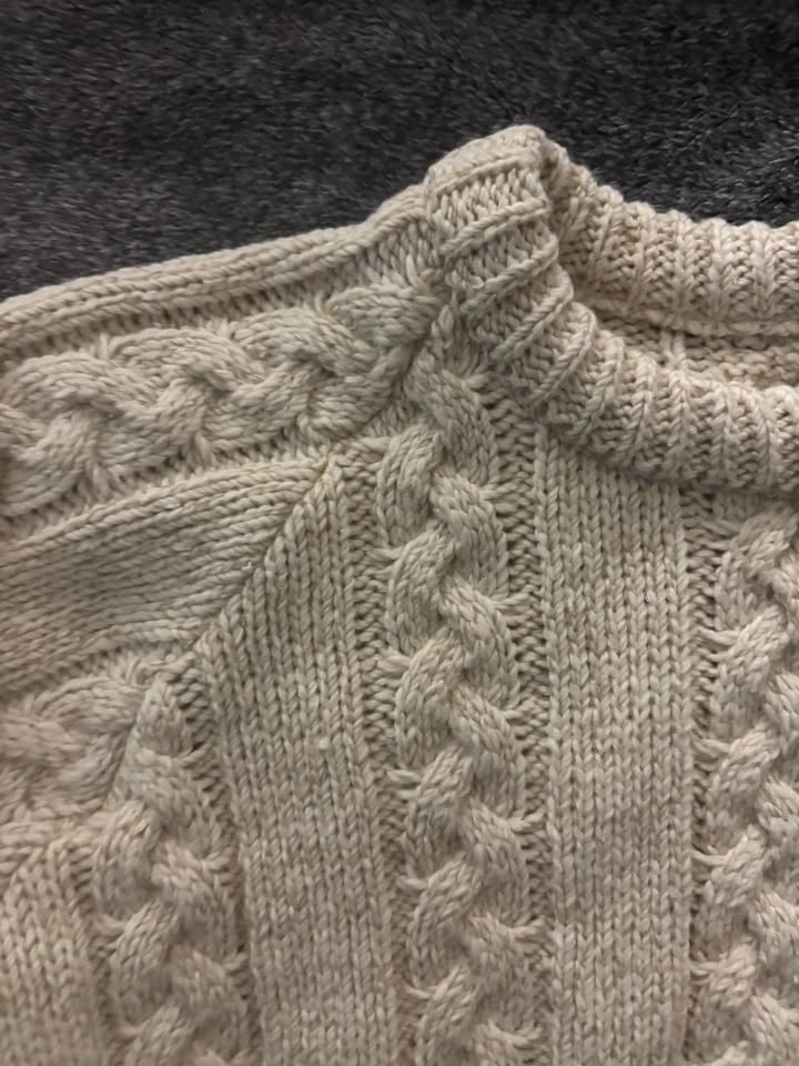 Brand New Cream Cable Knit Sweater - Made in Turkey - photo 3